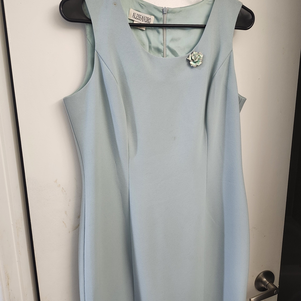 Alessandro Brand Green Pastel Midi Dress